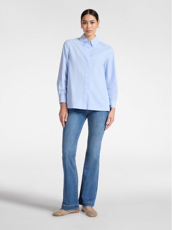 Elena Mirò Elena Mirò Koszula 5005P000298N004 Turkusowy Regular Fit