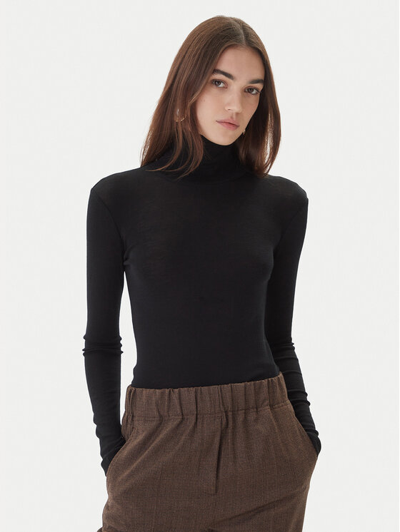 Weekend Max Mara Weekend Max Mara Krekls ar augstu apkakli Teseo 2525946052 Melns Slim Fit