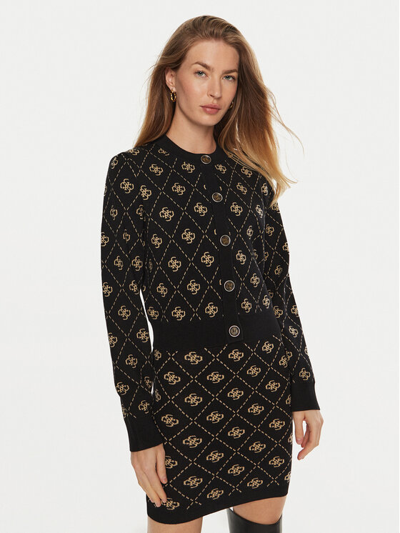 Guess Guess Ζακέτα Sarah W4BR0D Z3JD2 Μαύρο Regular Fit