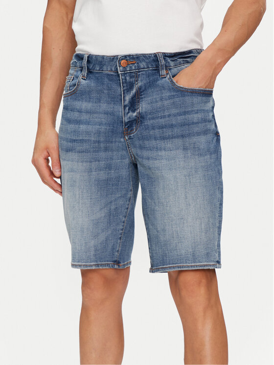 Armani Exchange Džínsové šortky 3DZJ65 Z1XBZ 1500 Modrá Regular Fit