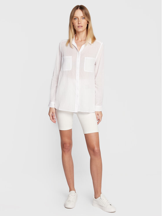 Seafolly Seafolly Πουκάμισο Beachedit 54795-TO Λευκό Regular Fit