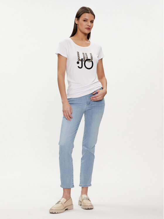 Liu Jo Liu Jo Tričko VA4227 JS360 Biela Regular Fit