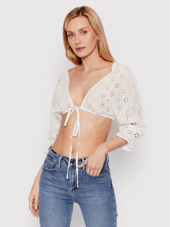 DeeZee Bluza Vera HSM025 Bela Regular Fit