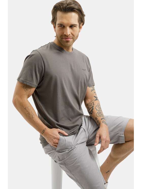 Cross Jeans Cross Jeans T-Shirt 16156-021 Szary Regular Fit