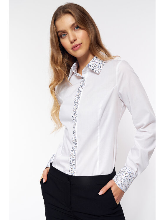 NIFE NIFE Košile K85 Bílá Classic Fit