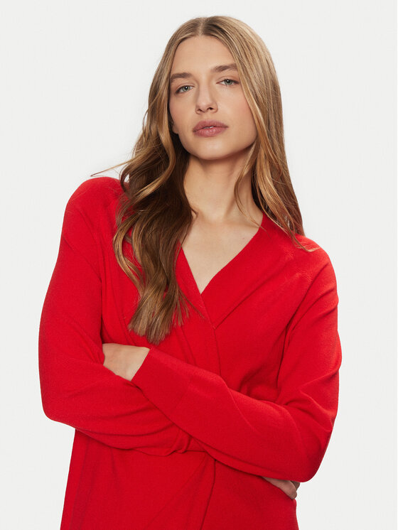 Pieces Pieces Kardigan Natalie 17156644 Crvena Loose Fit