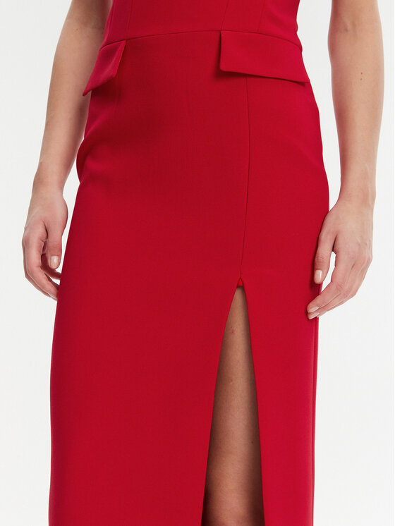 Bardot Bardot Sukienka koktajlowa 59728DB Czerwony Slim Fit