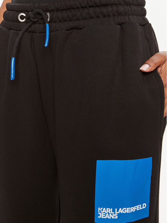 Karl Lagerfeld Jeans Karl Lagerfeld Jeans Pantaloni trening 245J1000 Negru Relaxed Fit