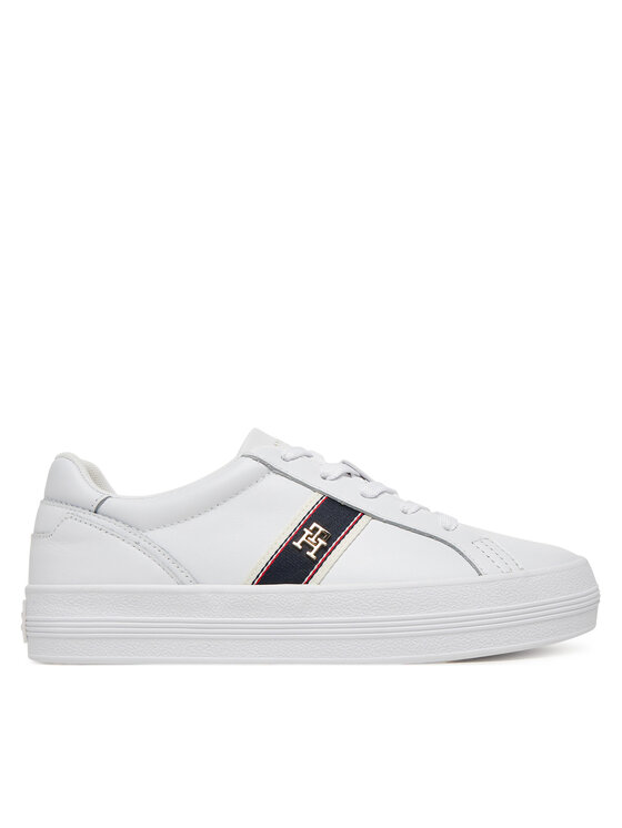 Tommy Hilfiger Tommy Hilfiger Sneakersy Vulc Webbing Sneaker FW0FW08903 Biały