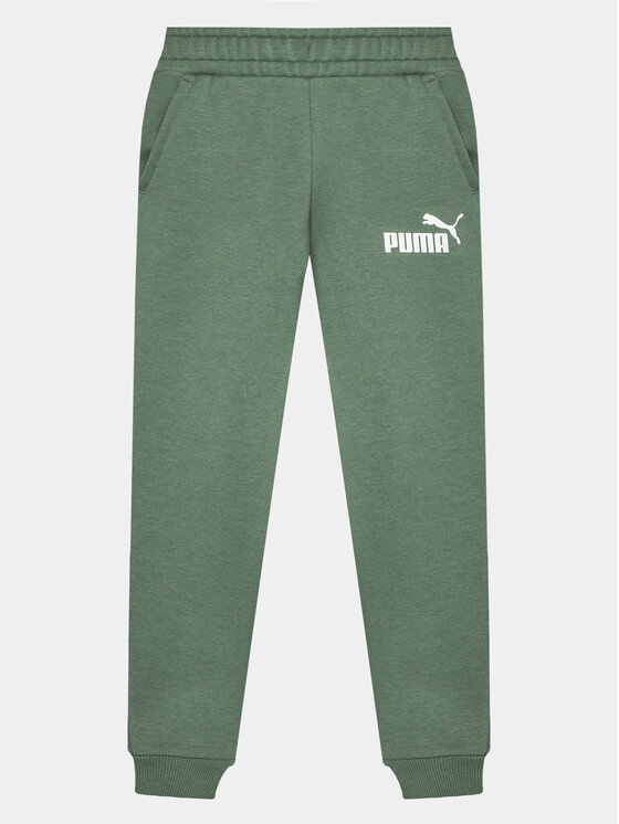 Puma Spodnji Del Trenirke Ess Logo 586973 Zelena Regular Fit