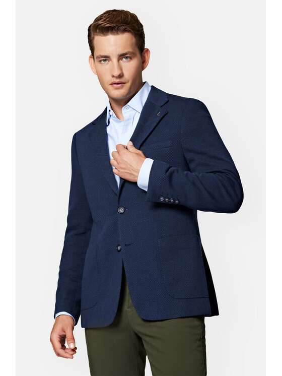 Lancerto Lancerto Marynarka Tramore MA131223000002 Granatowy Slim Fit