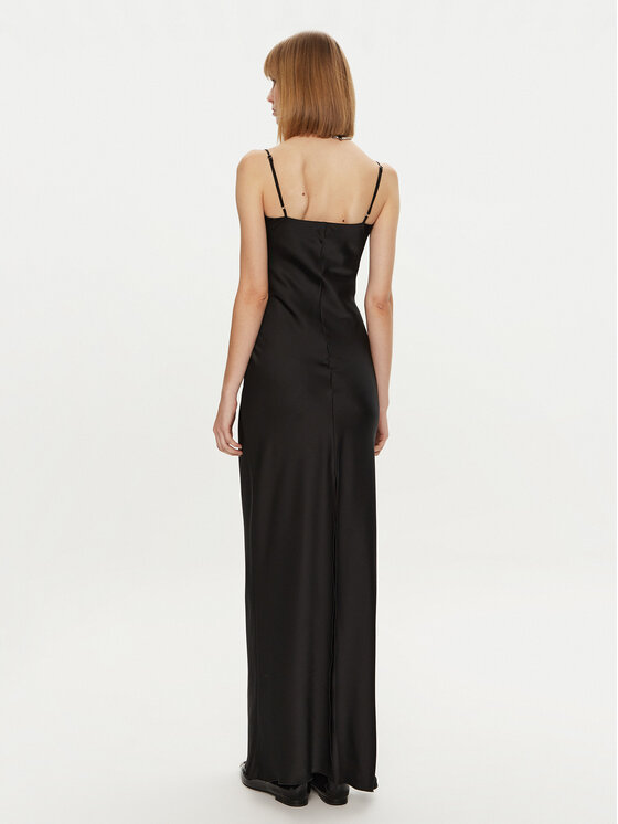 Simona Corsellini Simona Corsellini Abendkleid A24CEAB047 Schwarz Slim Fit