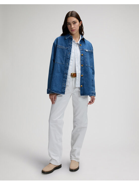 Lee Lee Koszula UTILITY OVERSHIRT Granatowy Relaxed Fit
