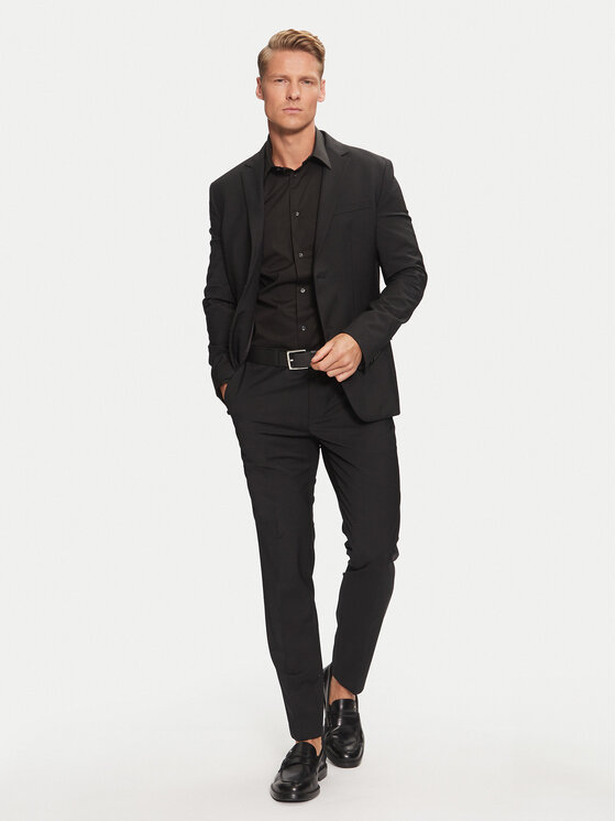 Liu Jo Liu Jo Cămașă QXX007 T2662 Negru Slim Fit