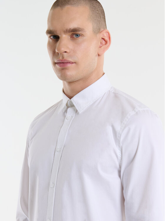 BIG STAR BIG STAR Koszula NISSIP Biały Slim Fit