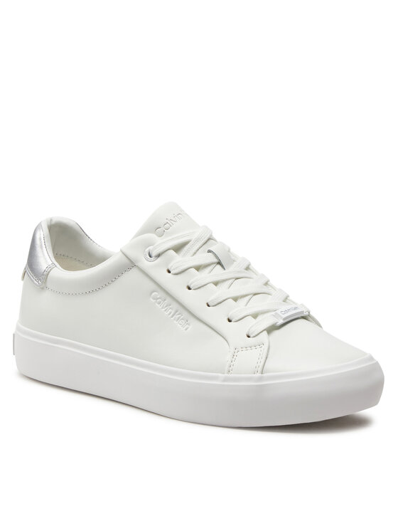 Calvin Klein Calvin Klein Sneakers Vulcanized Lace Up Lth HW0HW02134 Bianco