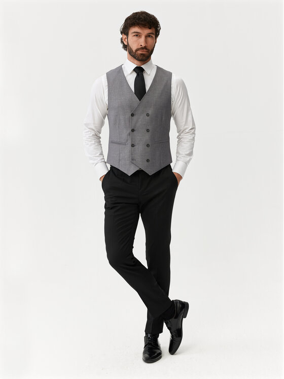 Evenemen Evenemen Kamizelka garniturowa Boston Szary Slim Fit