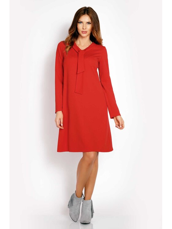 Awama Awama Abito da cocktail L010 Rosso Basic Fit