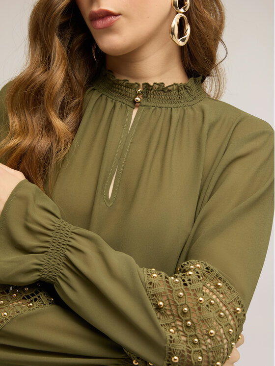 Motivi Motivi Blusa 2039Q001943N035 Verde Regular Fit