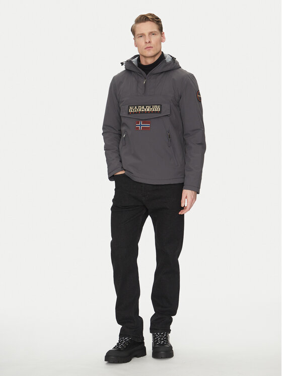 Napapijri Napapijri Bunda anorak Rainforest Pocket 2 NP0A4GMD Šedá Regular Fit