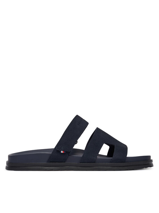 Tommy Hilfiger Tommy Hilfiger Klapki Adjustable Premium Suede FM0FM05774 Granatowy