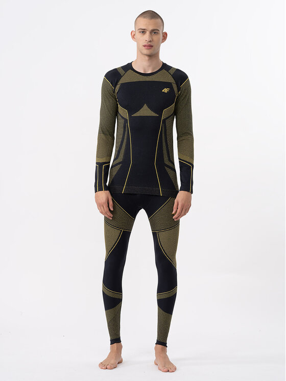 4F 4F Termoaktiivne aluspesu alumine osa 4FAW23USEAM106 Must Slim Fit