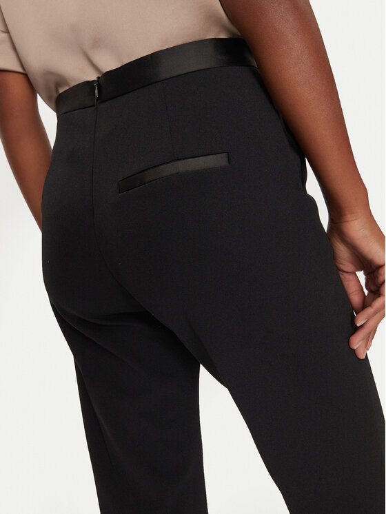Imperial Imperial Штани з тканини P3E9IAW Чорний Flare Fit