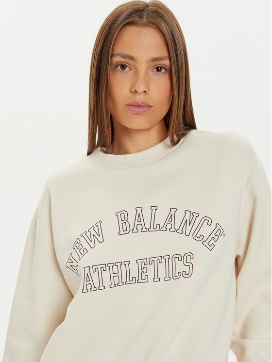 New Balance New Balance Bluza WT43516 Beżowy Relaxed Fit