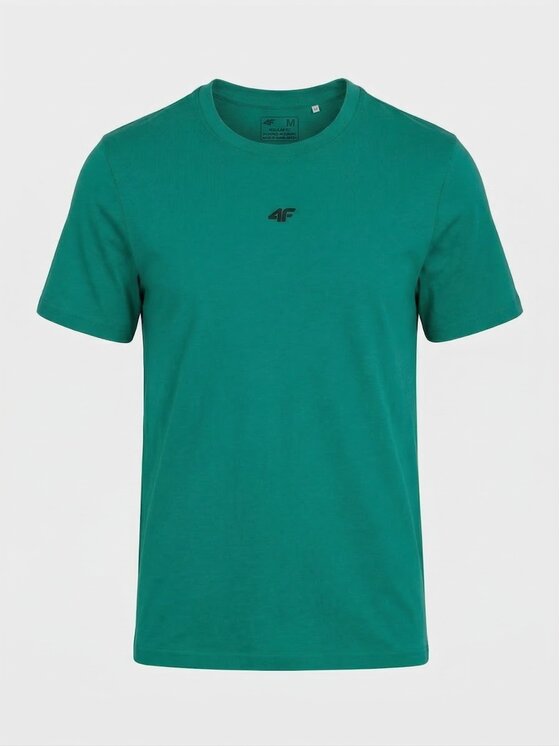 4F 4F T-Shirt 4FWSS26TTSHM3947 Zielony ciemny Regular Fit
