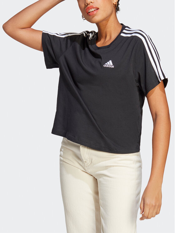 adidas Essentials 3 Stripes Single Jersey Crop Top HR4913