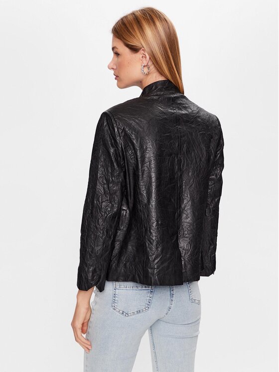 Zadig&Voltaire Zadig&Voltaire Kurtka skórzana RWBL00019 Czarny Regular Fit