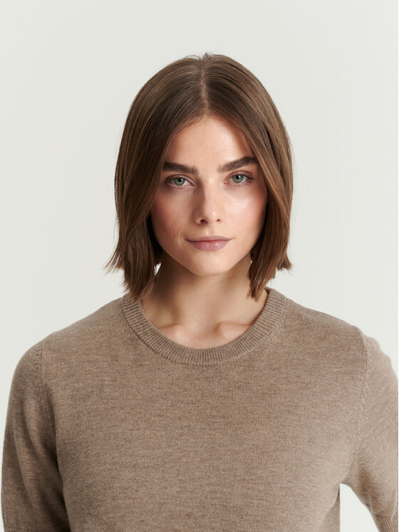 TATUUM TATUUM Sweter MERIO Brązowy Classic Fit