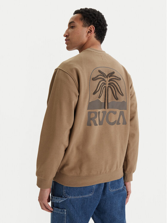 RVCA RVCA Pulóver Palm Crest EVYSF00141 Bézs Boxy Fit
