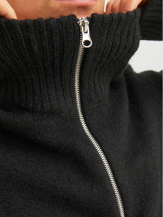 Jack & Jones Jack & Jones Sweter Ollie 12241817 Czarny Relaxed Fit