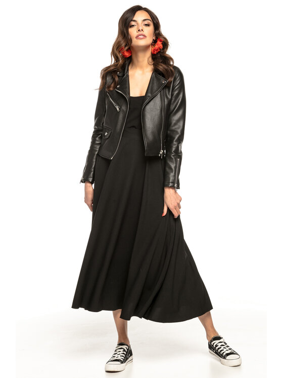Tessita Tessita Spódnica midi T260 Czarny A-Line Fit