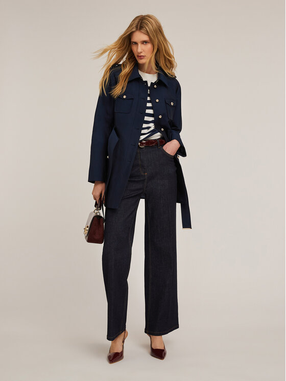 Motivi Motivi Cappotto invernale 0071Q000585N034 Blu Slim Fit