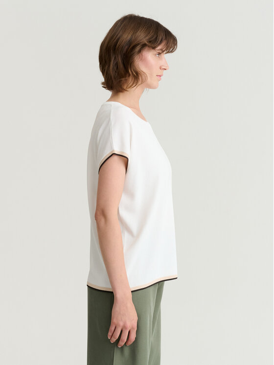 TATUUM TATUUM Bluzka EZI Kremowy Classic Fit