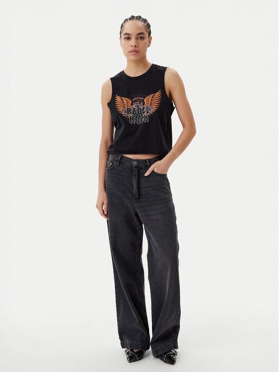 Noisy May Noisy May Marškinėliai Rebel 27034002 Juoda Oversize