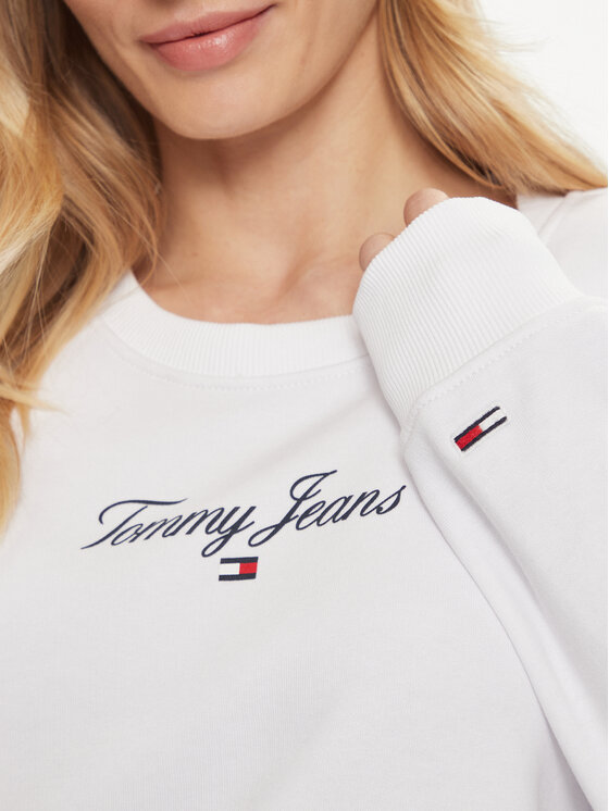 Tommy Jeans Tommy Jeans Pluus Essential Logo DW0DW16140 Valge Relaxed Fit