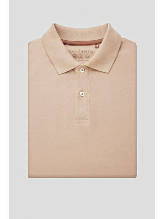 Lancerto Lancerto Polo Jakob PO073124000033 Beżowy Regular Fit