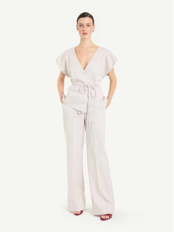 KMX KMX Spodnie materiałowe 809690018 Różowy Wide Fit