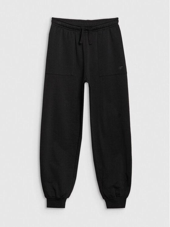 4F 4F Pantaloni da tuta 4FJRSS25TTROM1340-20S Nero Regular Fit