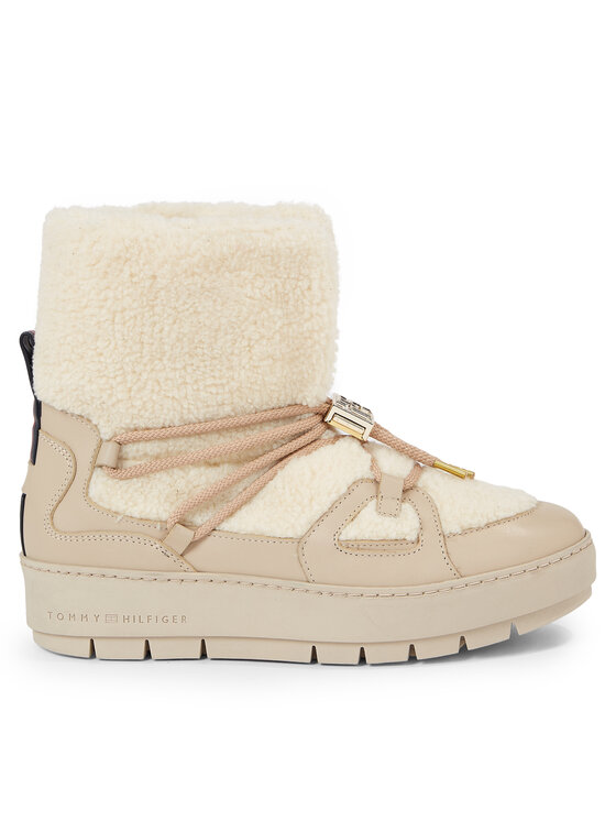 Cizme de zăpadă Tommy Hilfiger Tommy Teddy Snowboot FW0FW07505 Bej