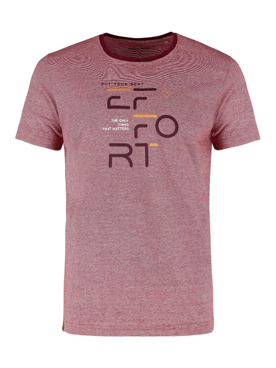 Volcano Volcano T-Shirt T-EFFORT Czerwony Regular Fit