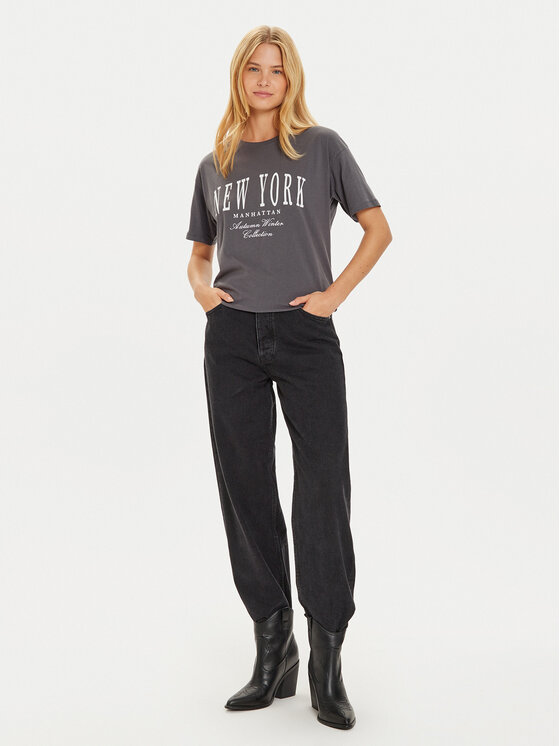 Brave Soul Brave Soul T-krekls LTS-568JEMIMA Pelēks Oversize