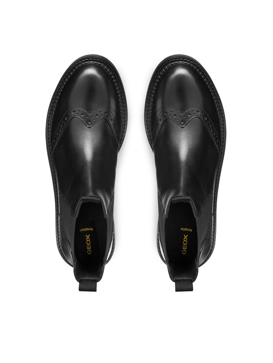 Geox Geox Kotníková obuv s elastickým prvkem D Serilda D56WYC 00043 C9999 Černá