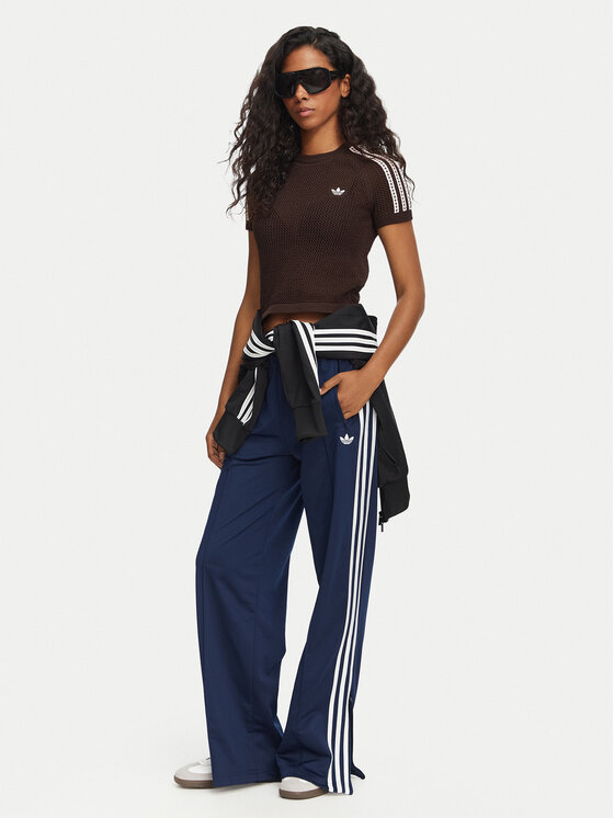 adidas adidas Tricou Knitted Crochet Cali KC6480 Maro Slim Fit