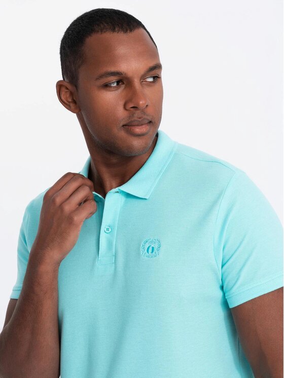 Ombre Ombre Polokošile OM-POBS-0100 Tyrkysová Regular Fit