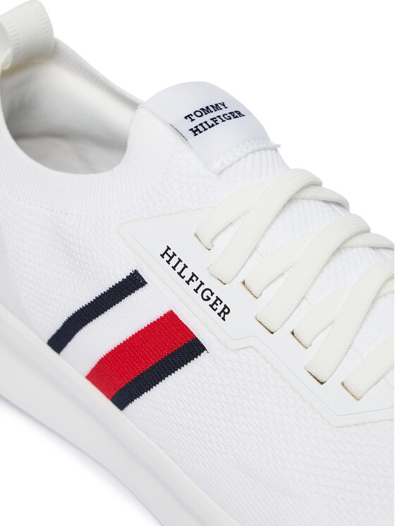 Tommy Hilfiger Tommy Hilfiger Sneakersy Lightweight Knitted Runner FM0FM05756 Biela