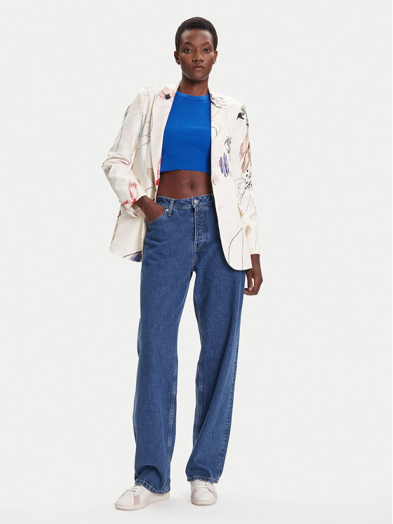 Desigual Desigual Піджак Arty 25WWEW21 Білий Regular Fit